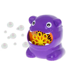 Oem - Jucarie de facut baloane din sapun in forma de hipopotam, mov, din plastic - Baloane de sapun - IK183