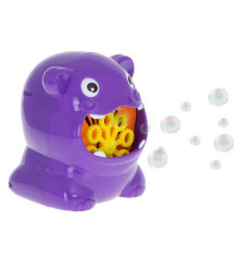 Oem - Jucarie de facut baloane din sapun in forma de hipopotam, mov, din plastic - Baloane de sapun - IK183