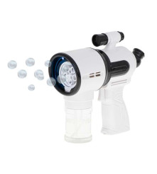 Oem - Pistol de facut baloane din sapun cu lumini si sunet model telescop, alb 20 cm x 7.5 cm x 18 cm - Baloane de sapun - IK189