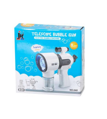 Oem - Pistol de facut baloane din sapun cu lumini si sunet model telescop, alb 20 cm x 7.5 cm x 18 cm - Baloane de sapun - IK189