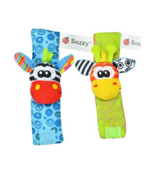 Oem - Set 2 bentite colorate cu animale zornaitoare, multicolor 15 cm x 3.5 cm - Alte accesorii pentru copii și bebeluși - IK207