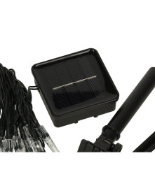 Oem - Ghirlanda luminoasa solara pentru exterior 6.5M cu 30 Becuri LED, alb cald - Lămpi și decorațiuni solare - IK212