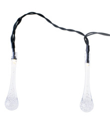 Oem - Ghirlanda luminoasa solara pentru exterior 6.5M cu 30 Becuri LED, alb cald - Lămpi și decorațiuni solare - IK212