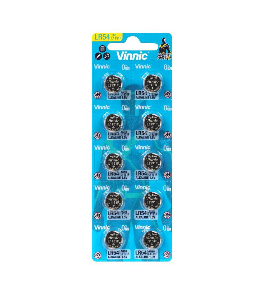 Vinnic - Vinnic AG10 G10 LR1131 1.5V baterie plata - Baterii plate - BL294-CB