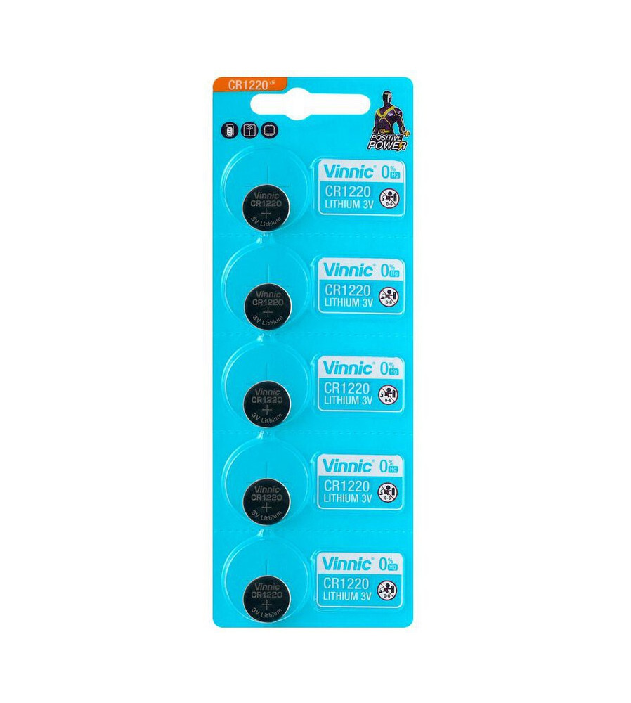 Vinnic - Vinnic CR1220 3V 40mAh baterie plata cu litiu - Baterii plate - BL296-CB