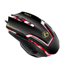 Oem - Mouse pentru jocuri cu iluminare LED, 6 butoane, design ergonomic, negru - Mouse tastaturi și accesorii - YGM0A9