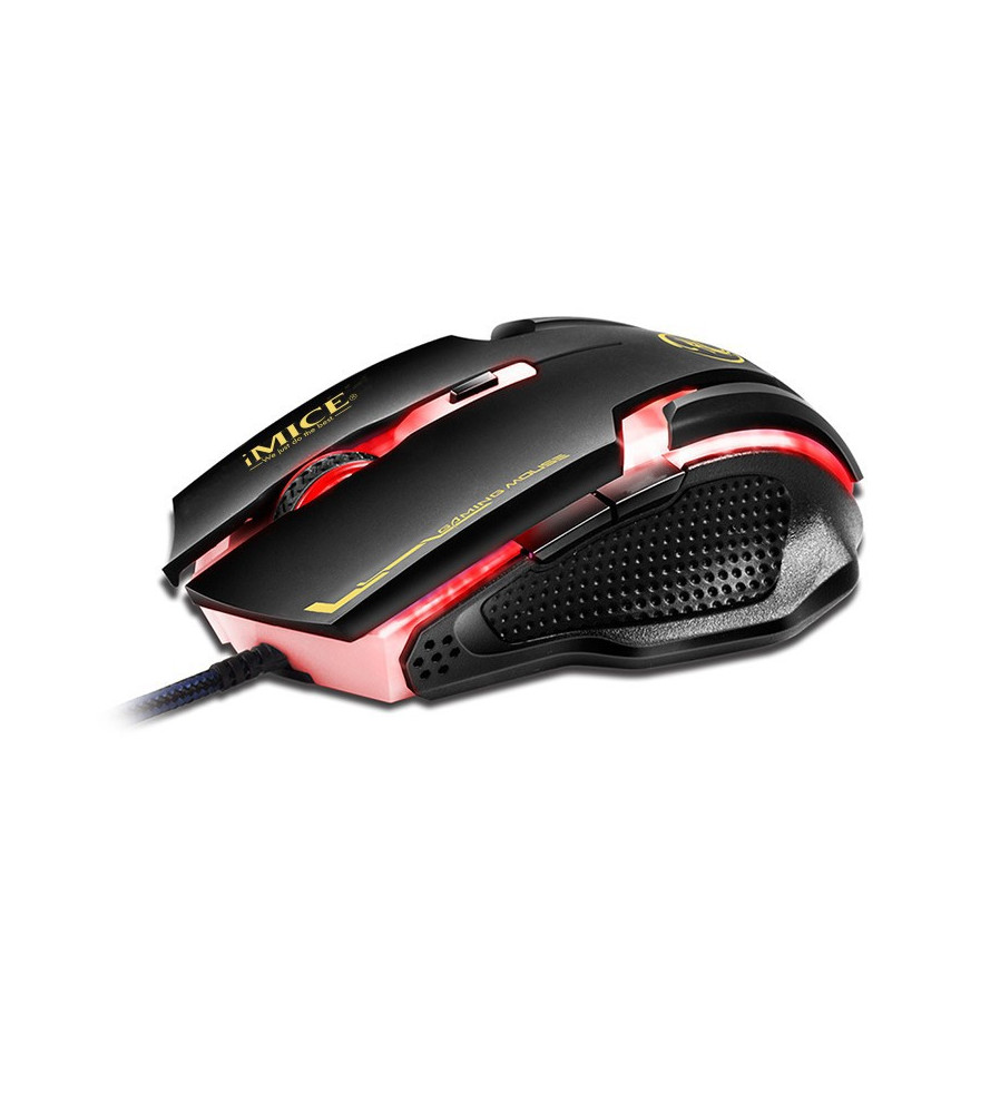 Oem - Mouse pentru jocuri cu iluminare LED, 6 butoane, design ergonomic, negru - Mouse tastaturi și accesorii - YGM0A9