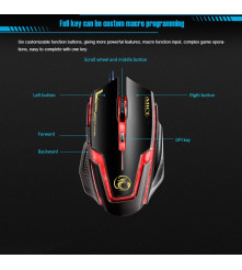 Oem - Mouse pentru jocuri cu iluminare LED, 6 butoane, design ergonomic, negru - Mouse tastaturi și accesorii - YGM0A9