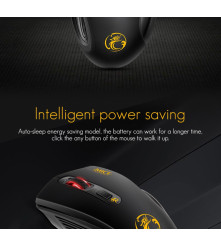 Oem - Mouse wireless 2,4 Ghz cu 4 butoane, DPI reglabil, design ergonomic, negru - Mouse tastaturi și accesorii - YGME18