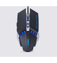 Oem - Mouse pentru gaming din metal cu iluminare led, 7 butoane, dpi reglabil, design ergonomic, negru - Mouse tastaturi și a...