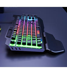 Oem - Tastatura pentru jocuri cu iluminare RGB si suport pentru mana - 104 taste - Mouse tastaturi și accesorii - YGMGK7