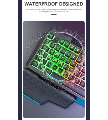 Oem - Tastatura pentru jocuri cu iluminare RGB si suport pentru mana - 104 taste - Mouse tastaturi și accesorii - YGMGK7