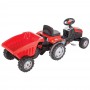 Oem - Tractor cu pedale si remorca pentru copii, rosu - Jucării exterior - TZ793