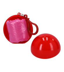 Oem - Pelerina de ploaie impermeabila de marime universala cu ambalaj in forma de minge, rosu - Alte accesorii - TZ801-RE
