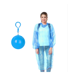 Oem - Pelerina de ploaie impermeabila de marime universala cu ambalaj in forma de minge, albastru - Alte accesorii - TZ801-BU
