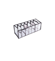 Oem - Organizator de dulap sau sertar cu 7 compartimente pentru lenjerie intima, negru 32 cm x 12 cm x 12 cm - Alte accesorii...