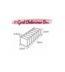 Oem - Organizator de dulap sau sertar cu 7 compartimente pentru lenjerie intima, negru 32 cm x 12 cm x 12 cm - Alte accesorii...
