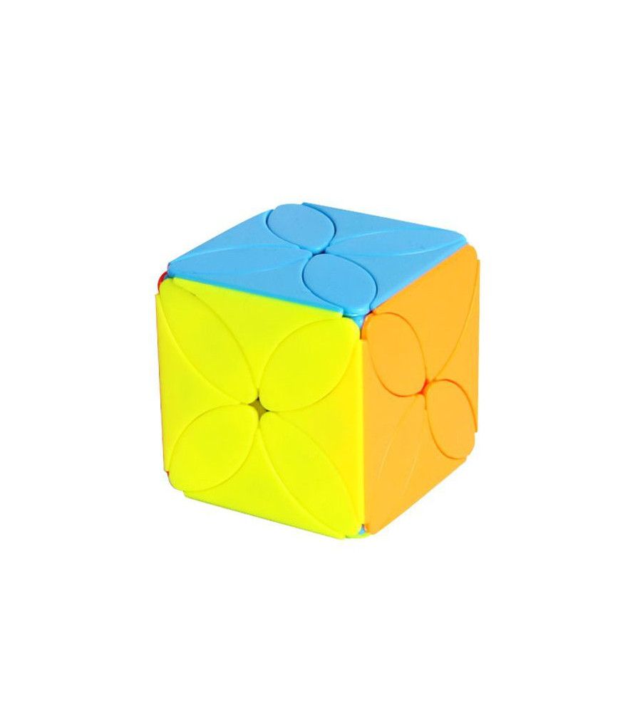 Oem - Puzzle modern cub logic, Rubik multicolor Tip II, cu model de frunza de trifoi - Jucării educative - TZ734