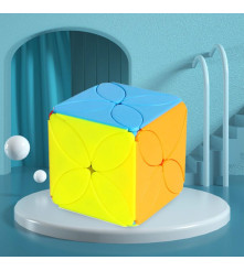 Oem - Puzzle modern cub logic, Rubik multicolor Tip II, cu model de frunza de trifoi - Jucării educative - TZ734
