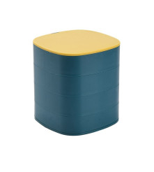 Oem - Cutie de bijuterii premium cu mai multe niveluri - albastru 9.8 cm x 9.6 cm - Alte accesorii - TZ764
