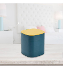 Oem - Cutie de bijuterii premium cu mai multe niveluri - albastru 9.8 cm x 9.6 cm - Alte accesorii - TZ764