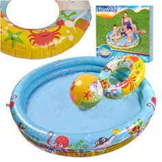Oem - Set 3 piese piscina, colac si minge gonflabila Bestway pentru copii - Jucării exterior - IK237