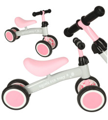 Oem - Bicicleta mini fara pedale cu 4 roti pentru copii, roz - Jucării exterior - IK246