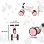 Oem - Bicicleta mini fara pedale cu 4 roti pentru copii, roz - Jucării exterior - IK246