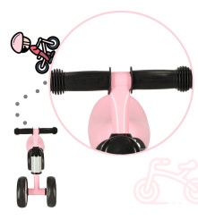 Oem - Bicicleta mini fara pedale cu 4 roti pentru copii, roz - Jucării exterior - IK246
