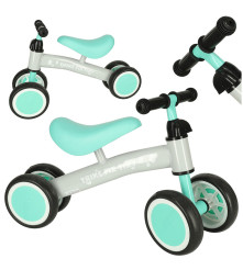 Oem - Bicicleta mini fara pedale cu 4 roti pentru copii, albastru - Jucării exterior - IK247