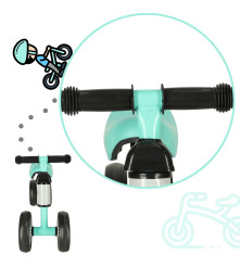 Oem - Bicicleta mini fara pedale cu 4 roti pentru copii, albastru - Jucării exterior - IK247