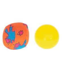 Oem - Set 2 palete 44 cm cu mingi de panza si plastic, multicolor - Jucării exterior - IK254