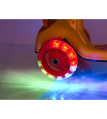 Oem - Trotineta de echilibru pentru copii, cu 3 roti, lumini LED, pliabila, ghidon reglabil, pana la 40 kg, portocaliu - Jucă...