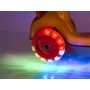 Oem - Trotineta de echilibru pentru copii, cu 3 roti, lumini LED, pliabila, ghidon reglabil, pana la 40 kg, portocaliu - Jucă...