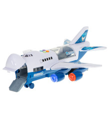 Oem - Set 6 masinute de politie cu avion de transport masini - Jucării interior - IK277