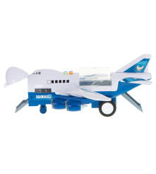 Oem - Set 6 masinute de politie cu avion de transport masini - Jucării interior - IK277