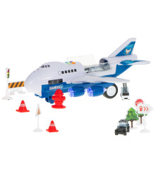 Oem - Set 6 masinute de politie cu avion de transport masini - Jucării interior - IK277