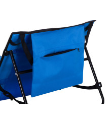 Oem - Sezlong pliabil pentru plaja sau camping cu geanta de transport, albastru 150 cm x 47 cm - Accesorii plaja - IK278