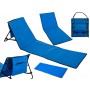 Oem - Folding sunbed for the beach or camping with transport bag, blue 150 cm x 47 cm - Beach accessories - IK278