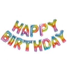 GoDan - Foil balloon model Happy Birthday, rainbow - Foil balloons - GD689