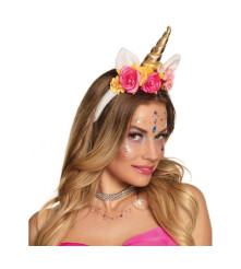 Oem - Bentita pentru fete model unicorn cu trandafiri - Bijuterii si accesorii copii - GD711
