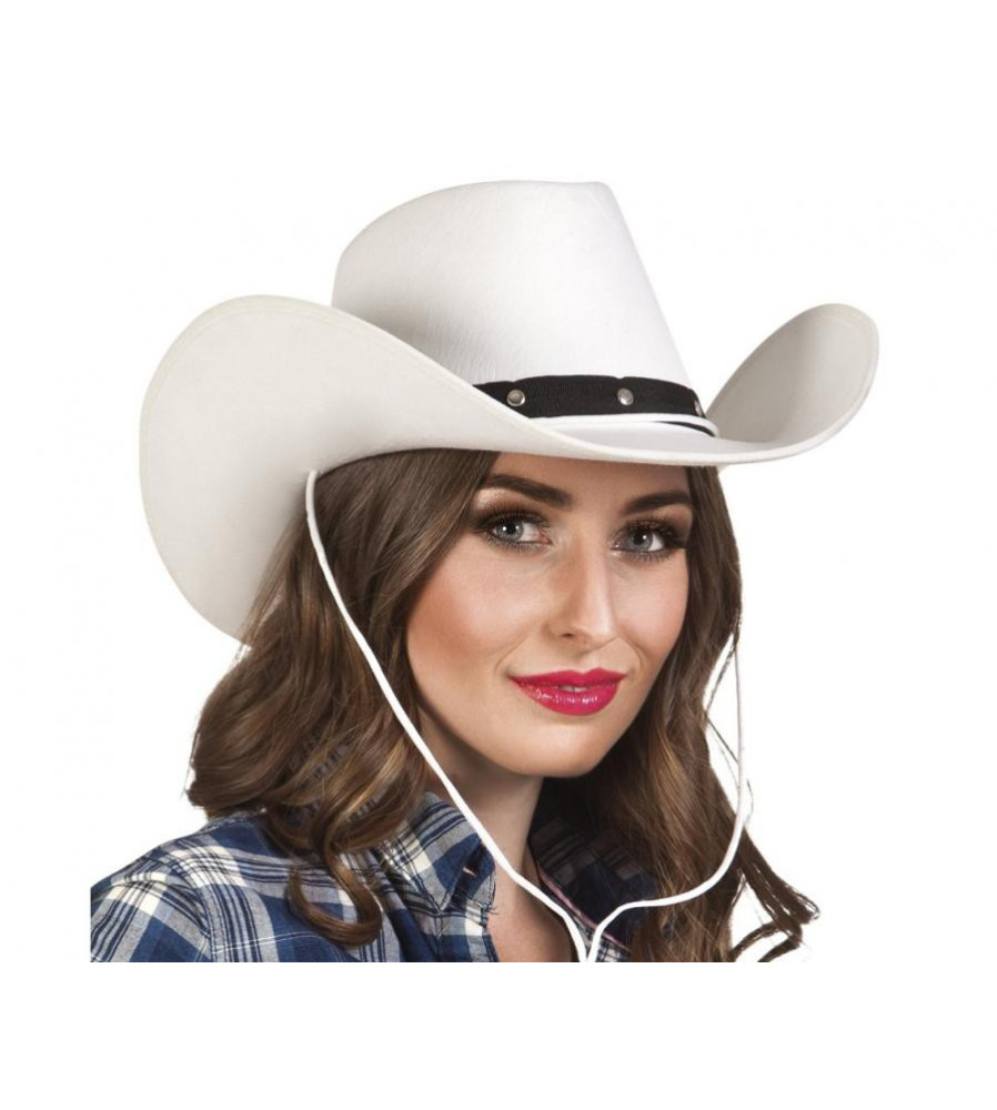 GoDan - Palarie cowboy Wichita alb - Adulti - GD717