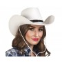 GoDan - Palarie cowboy Wichita alb - Adulti - GD717