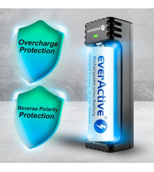 EverActive - Incarcator pentru baterii cilindrice Li-ion everActive LC-100 - Încărcătoare de baterii - BLR005