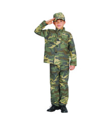GoDan - Costum carnaval soldat pentru copii camasa, pantaloni, sapca 110/120 cm - Copii - GD727