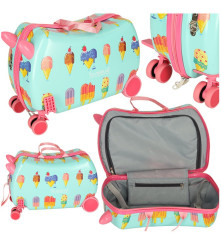 Oem - Geanta de calatorie pentru copii cu roti, grafica cu inghetata 45 cm x 31.5 cm x 22 cm - Alte accesorii pentru copii și...