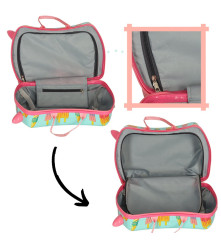 Oem - Geanta de calatorie pentru copii cu roti, grafica cu inghetata 45 cm x 31.5 cm x 22 cm - Alte accesorii pentru copii și...