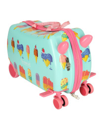 Oem - Geanta de calatorie pentru copii cu roti, grafica cu inghetata 45 cm x 31.5 cm x 22 cm - Alte accesorii pentru copii și...