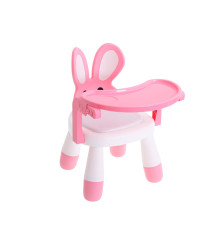 Oem - Scaun in forma de iepuras cu masuta pentru copii, roz - Camera copilului - IK308