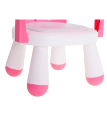 Oem - Scaun in forma de iepuras cu masuta pentru copii, roz - Camera copilului - IK308